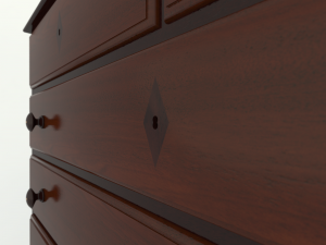 wooden chest of drawers 3D Model