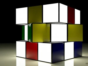 rubiks illuminated cube 3D Model