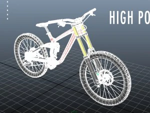 гірський велосипед dh загальний 3D Модель
