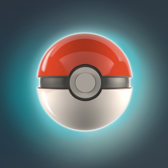 pokemon balls red yllow blue 3D 模型 .c4d .max .obj .3ds .fbx .stl .blend 