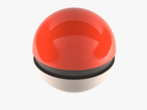 pokemon balls red yllow blue 3D 模型