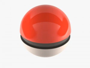 pokemon balls red yllow blue 3D Model
