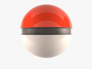 pokemon balls red yllow blue 3D Model