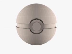 pokemon balls red yllow blue 3D 模型