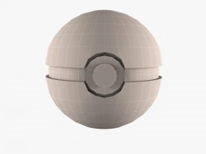 pokemon balls red yllow blue 3D Model