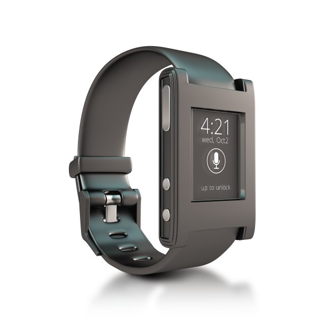smart watch pebble 3d black 3D Model in Gadgets 3DExport