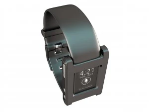 smart watch pebble 3d black 3D Model