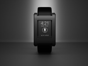 smart watch pebble 3d black Modelo 3D