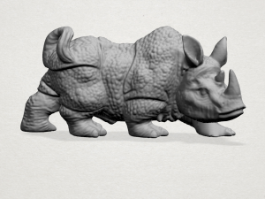 rhino 01 Modèles 3D en vedette