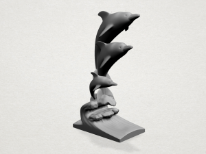 three dolphin 3D Print Model