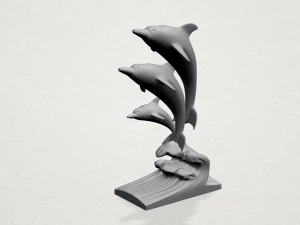three dolphin 3D Print Model