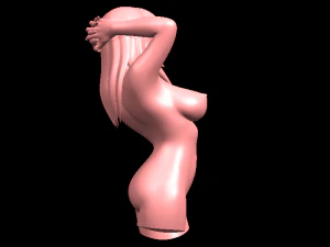 &ccedil;ıplak kız - yarım v&uuml;cut 3D Baskı Modeli