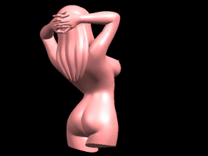 &ccedil;ıplak kız - yarım v&uuml;cut 3D Baskı Modeli