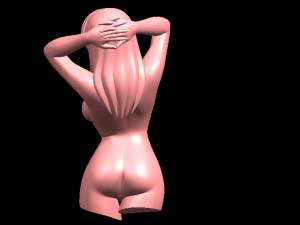 naked girl - half body 3D Print Model