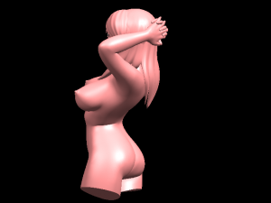 naked girl - half body 3D Print Model