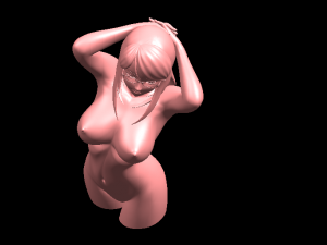 naked girl - half body 3D Print Model