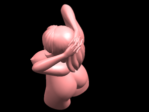 naked girl - half body 3D Print Model