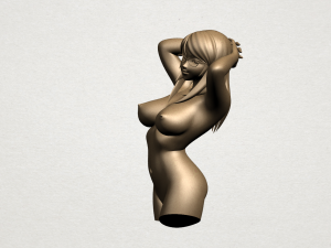 naked girl - half body 3D Print Model