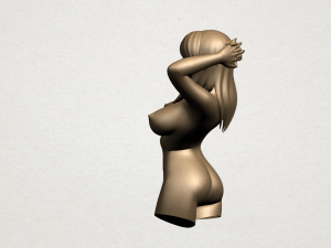 naked girl - half body 3D Print Model