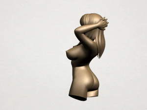 &ccedil;ıplak kız - yarım v&uuml;cut 3D Baskı Modeli