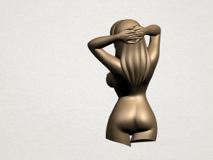 naked girl - half body 3D Print Model
