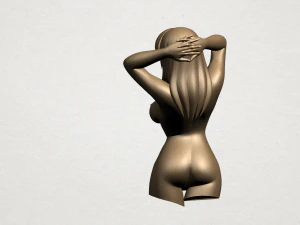 &ccedil;ıplak kız - yarım v&uuml;cut 3D Baskı Modeli