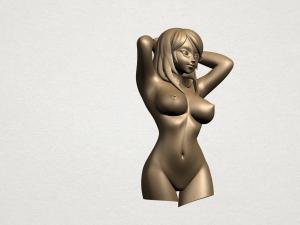 naked girl - half body 3D Print Model