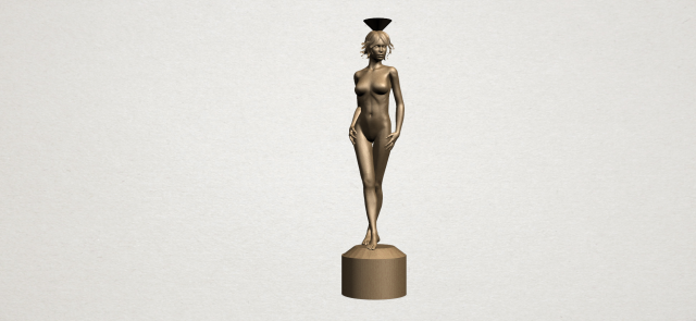 naked girl with vase on top 01 Modelo de Impressão 3D .c4d .max .obj .3ds .fbx .stl .blend
