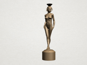 naked girl with vase on top 01 3Dプリントモデル