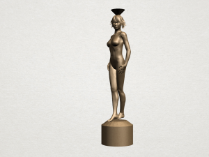 naked girl with vase on top 01 Modelo de Impressão 3D