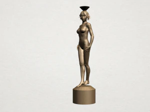 naked girl with vase on top 01 3D Print Model