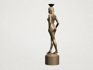 naked girl with vase on top 01 3D Print Model