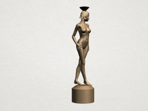 naked girl with vase on top 01 Modelo de Impressão 3D
