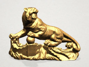 tigre siberiana Modello di stampa 3D