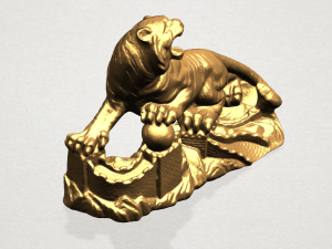 siberian tiger 3Dプリントモデル