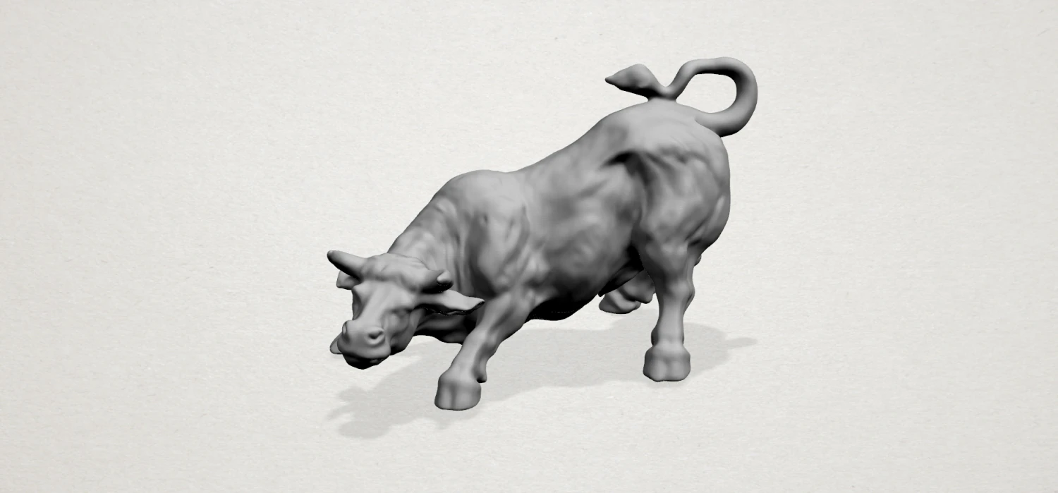bull 01 3D Print Model .c4d .max .obj .3ds .fbx .stl .blend 