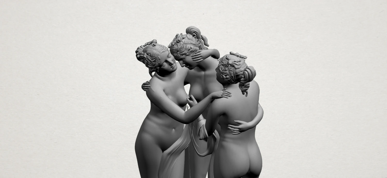 sculpture of three grace i 3D Print Model .c4d .max .obj .3ds .fbx .stl .blend