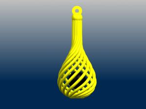 necklace - twisted vase 3D 프린트 모델