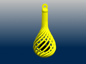 necklace - twisted vase 3D 프린트 모델