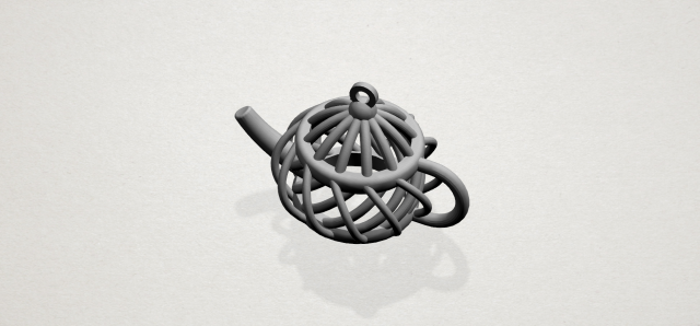 necklace - tea pot 3D 打印模型 .c4d .max .obj .3ds .fbx .stl .blend 