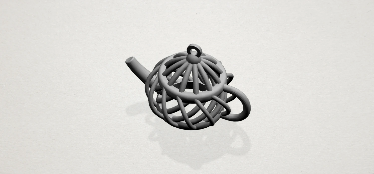 necklace - tea pot 3D Print Model .c4d .max .obj .3ds .fbx .stl .blend 