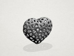 necklaces -voronoi heart 3D-Druckmodell