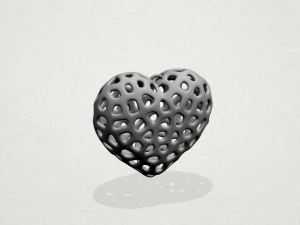 necklaces -voronoi heart 3D Print Model