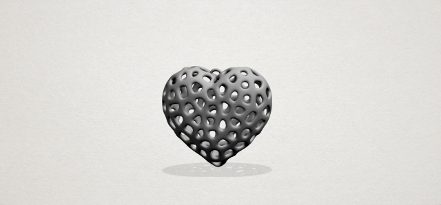 necklaces -voronoi heart 3D-Druckmodell .c4d .max .obj .3ds .fbx .stl .blend 