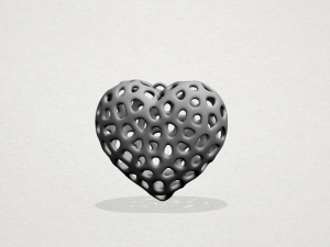 necklaces -voronoi heart 3D-Druckmodell