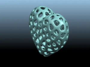 necklaces -voronoi heart 3D Print Model