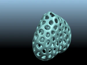 necklaces -voronoi heart 3D Print Model