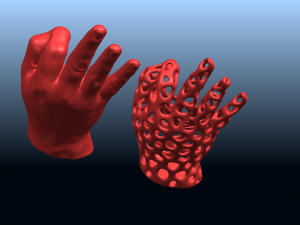 voronoi hand 3D-Druckmodell