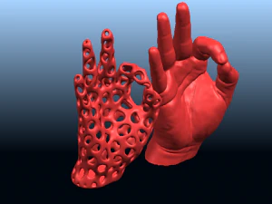 ボロノイ手 3Dプリントモデル