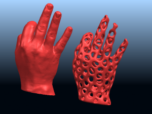 voronoi hand 3D-Druckmodell
